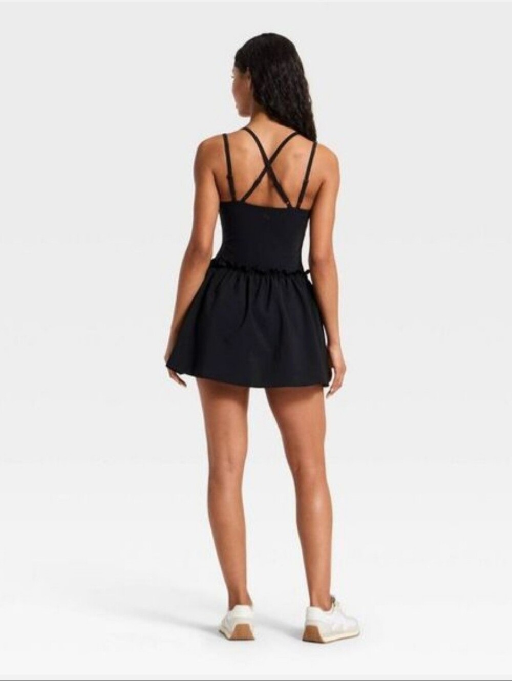JoyLab- Women's Drop Waist Active Dress - Black - Picture 2 of 4